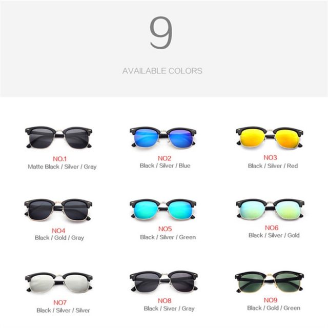 Classic Polarized Sunglasses Men Women Retro Brand Designer High Quality Sun Glasses Female Male Fashion Mirror Sunglass